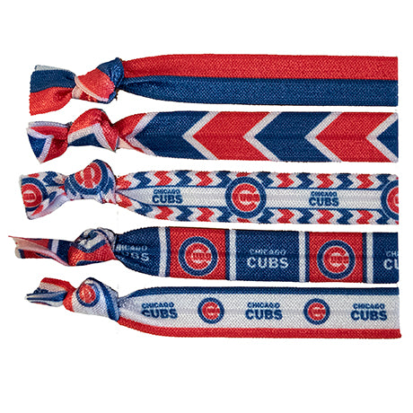 Cubs 5-Pack Knotted Hair Tie Set
