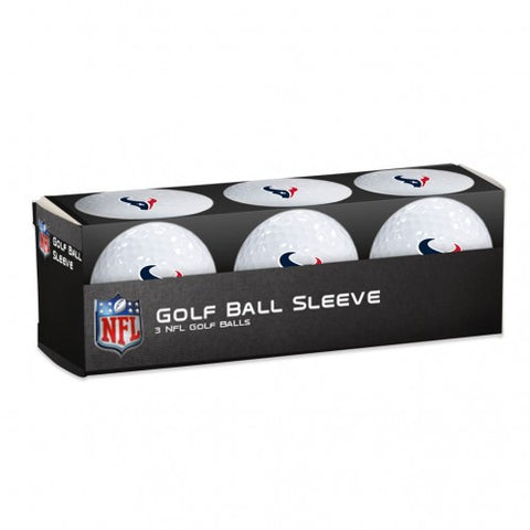 Texans 3-Pack Golf Ball Set White
