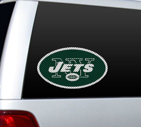Jets Die-Cut Perforated Window Film Decal NFL