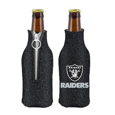 Raiders Bottle Coolie Glitter Black