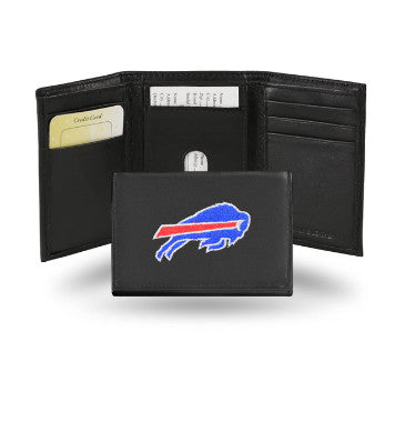 Bills Leather Wallet Embroidered Trifold