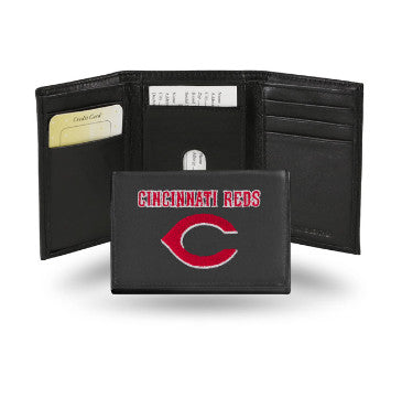 Reds Leather Wallet Embroidered Trifold