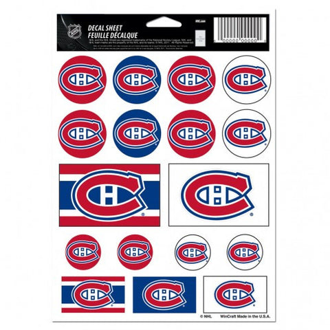 Canadiens 5x7 Sticker Sheet 17-Pack