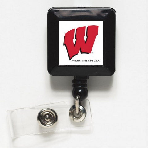 Wisconsin Retractable Badge Clip Holder 1-Sided