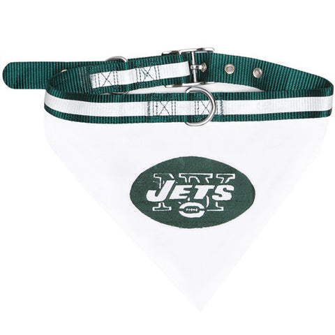 Jets Dog Collar Bandana Medium NFL