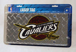 Cavaliers Laser Cut License Plate Tag Silver Diamond Cut