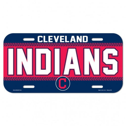 Indians Plastic License Plate Tag