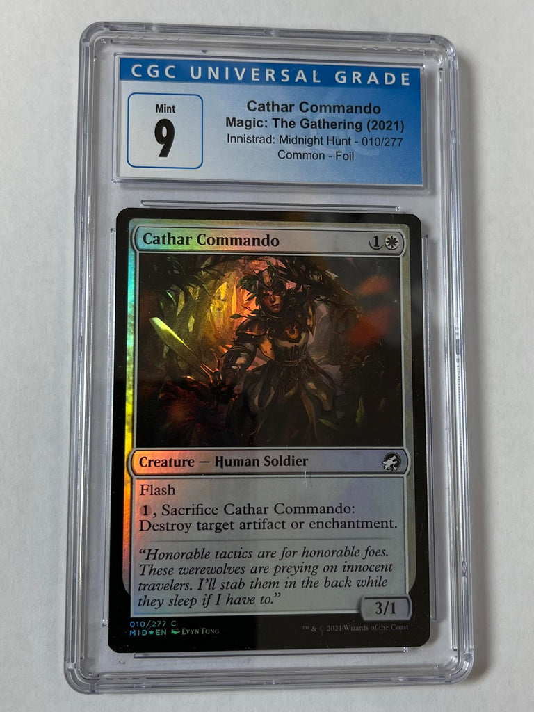 Magic the Gathering 2021 Cathar Commando CGC Graded 9 Midnight Hunt 01 JP Sports Magic the Gathering 2021 Cathar Commando CGC Graded 9 Midnight Hunt 01 JP Sports
