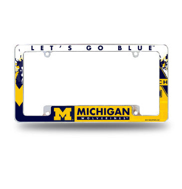 Michigan License Plate Frame Chrome All Over