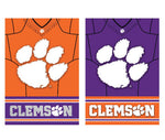 Clemson Embossed Suede Garden Flag Jersey 2-Sided