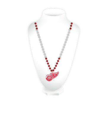 Red Wings Team Beads w/ Medallion