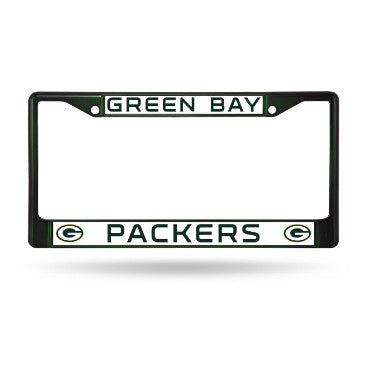 Packers Chrome License Plate Frame Color Green
