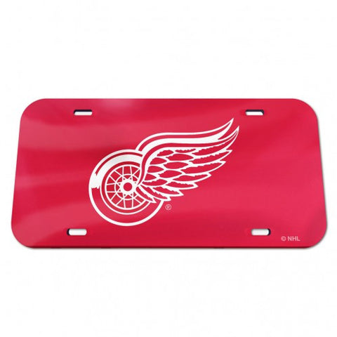 Red Wings Laser Cut License Plate Tag Acrylic Color Red