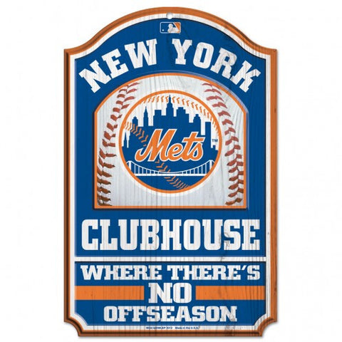 Mets Wood Sign 11x17 Clubhouse