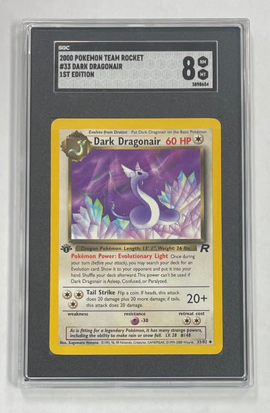 Dark Dragonair Pokemon 2000 SGC 8 Team Rocket 1st Edition 33