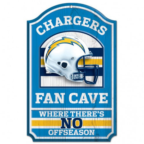 Chargers Wood Sign 11x17 Fan Cave