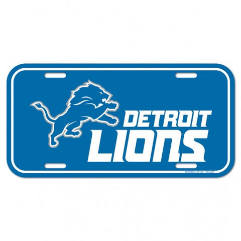 Lions Plastic License Plate Tag
