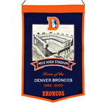 Broncos 15"x24" Wool Banner Stadium