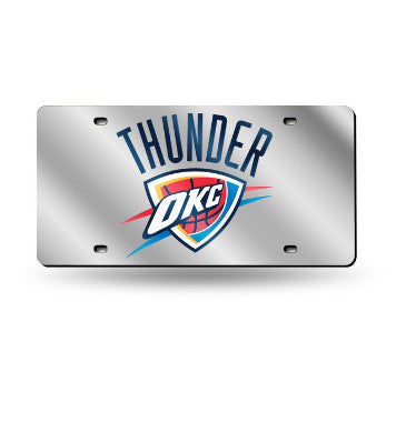 Thunder Laser Cut License Plate Tag Silver