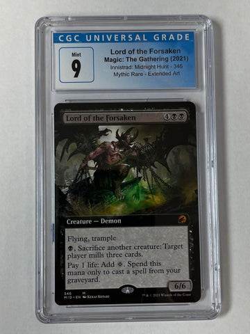 Magic the Gathering 2021 Lord of the Forsaken- Mythic Rare CGC Graded 9 Midnight Hunt 346 Single Card