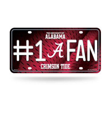 Alabama #1 Fan Metal License Plate Tag