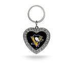 Penguins Keychain Rhinestone Heart