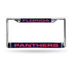 Panthers Laser Cut License Plate Frame Silver NHL