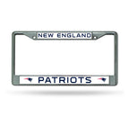 Patriots Chrome License Plate Frame Silver