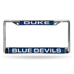 Duke Laser Cut License Plate Frame Silver