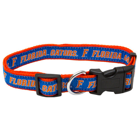 Gators Dog Collar Woven Ribbon Small