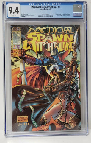 Medieval Spawn Witchblade Issue #1 Year 1995 CGC Graded 9.4 Comic Books