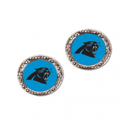 Panthers Earrings Stud CRound NFL