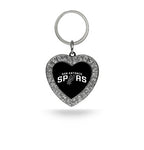 Spurs Keychain Rhinestone Heart