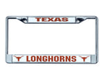 Texas Chrome License Plate Frame Silver