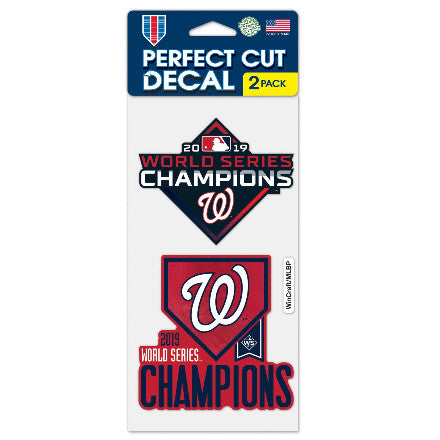 Nationals 2019 World Series Champs 4x8 2-Pack Decal