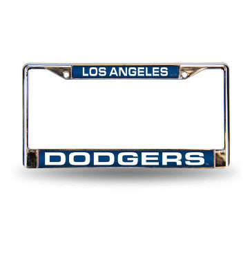 Dodgers Laser Cut License Plate Frame Silver
