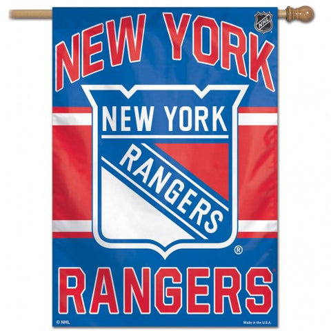 Rangers Vertical House Flag 1-Sided 28x40 Logo NHL