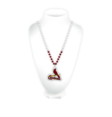 Cardinals Team Beads w/ Medallion MLB