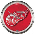 Red Wings Round Wall Clock Chrome 12"