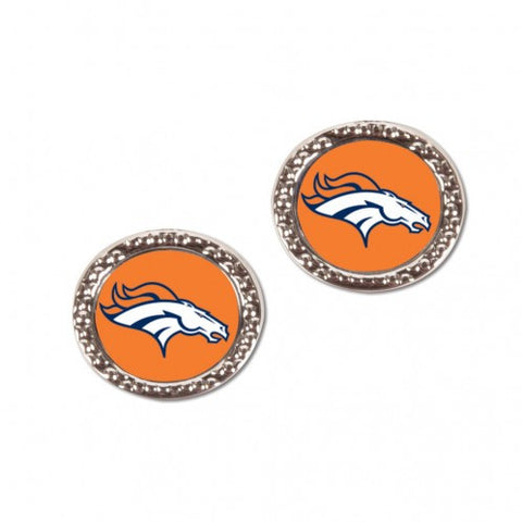 Broncos Earrings Stud CRound