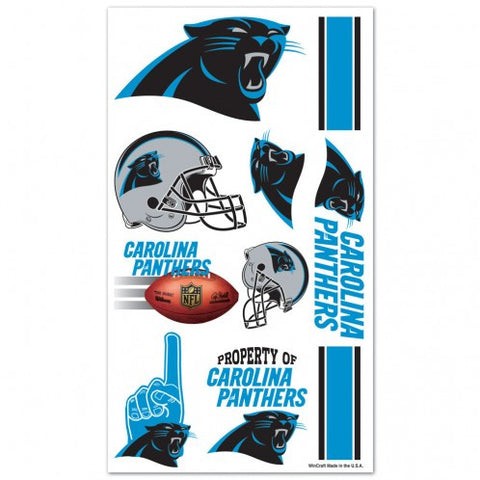 Panthers Temporary Tattoos NFL