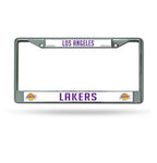 Lakers Chrome License Plate Frame Silver