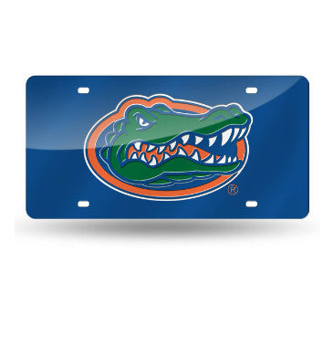 Gators Laser Cut License Plate Tag Color Blue