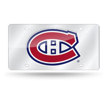 Canadiens Laser Cut License Plate Tag Silver