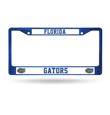 Gators Chrome License Plate Frame Color Blue