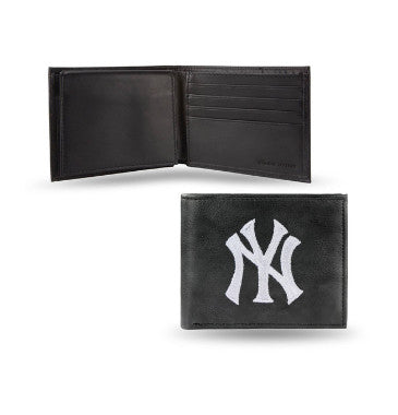 Yankees Leather Wallet Embroidered Bifold