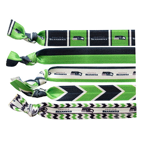 Seahawks 5-Pack Knotted Hair Tie Set