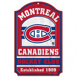 Canadiens Wood Sign 11x17 Hockey Club