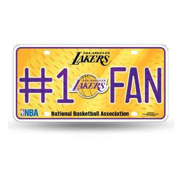 Lakers #1 Fan Metal License Plate Tag