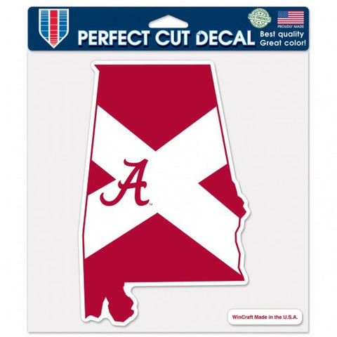 Alabama 8x8 DieCut Decal Color State Logo